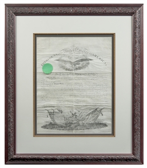 Abraham Lincoln Signed Military Commission Dated March 8, 1864 In Frame Display (JSA)